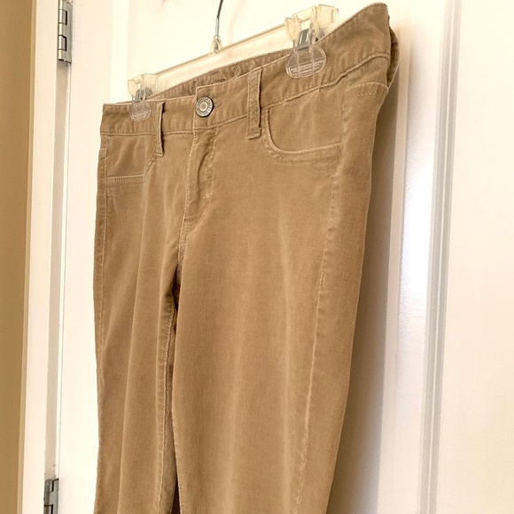 American Eagle Women Stretch Skinny Corduroy Jeggings Light Brown Size 6 - Picture 5 of 11